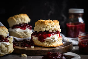classic scones with jam and cream