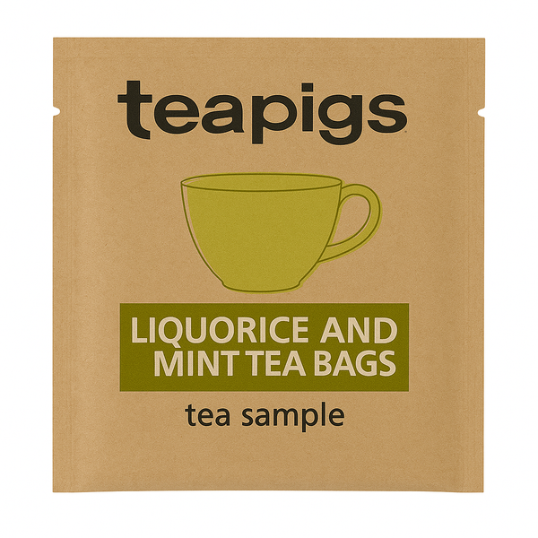 teapigs liquorice and mint tea bags sample