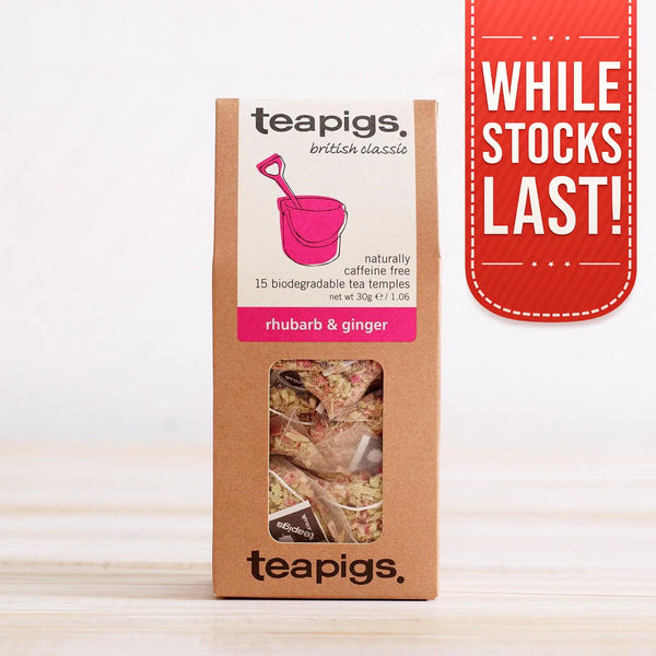 teapigs rhubarb and ginger tea bags